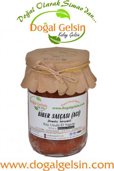 Doğal Gelsin Biber Salçası (Acı) - (Domates Karışımlı) - 950 gr